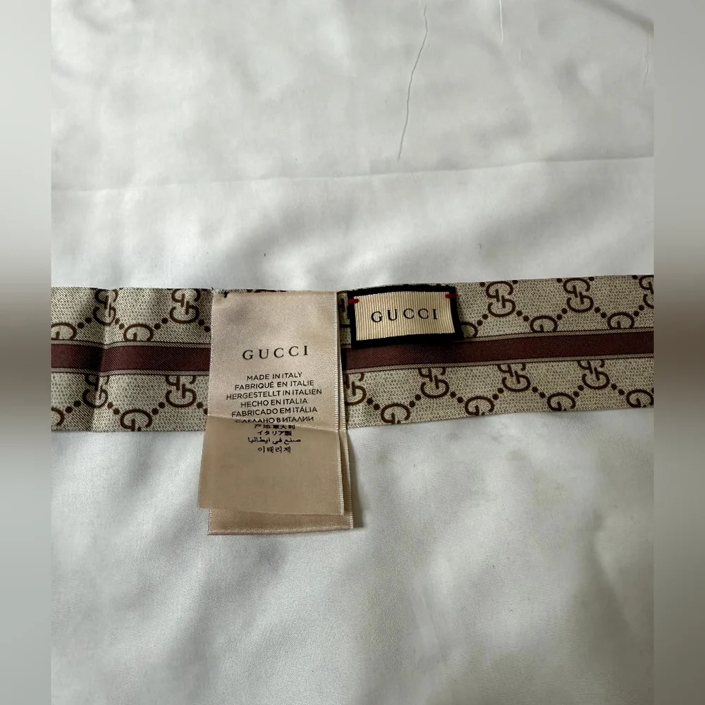 Gucci GG Monogram Patterned Scarf / Bag Wrap